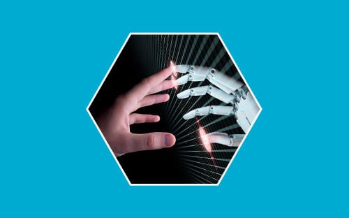Hands,Of,Robot,And,Human,Touching.,Virtual,Reality,Or,Artificial
